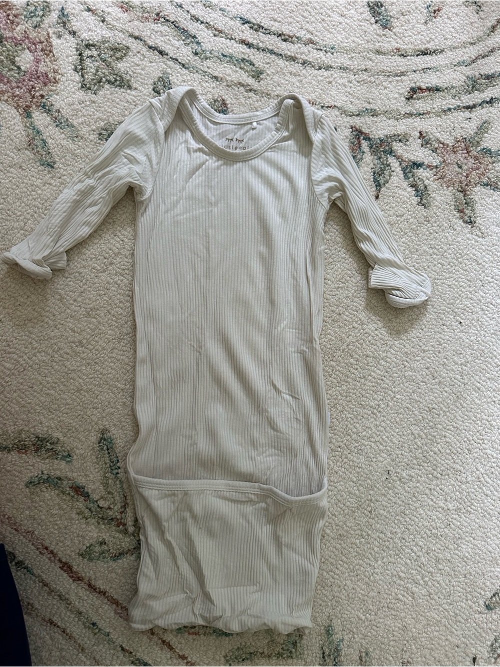 Little sleepies Neutral Ribbed infant Gown